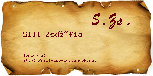 Sill Zsófia névjegykártya