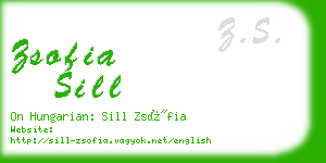 zsofia sill business card